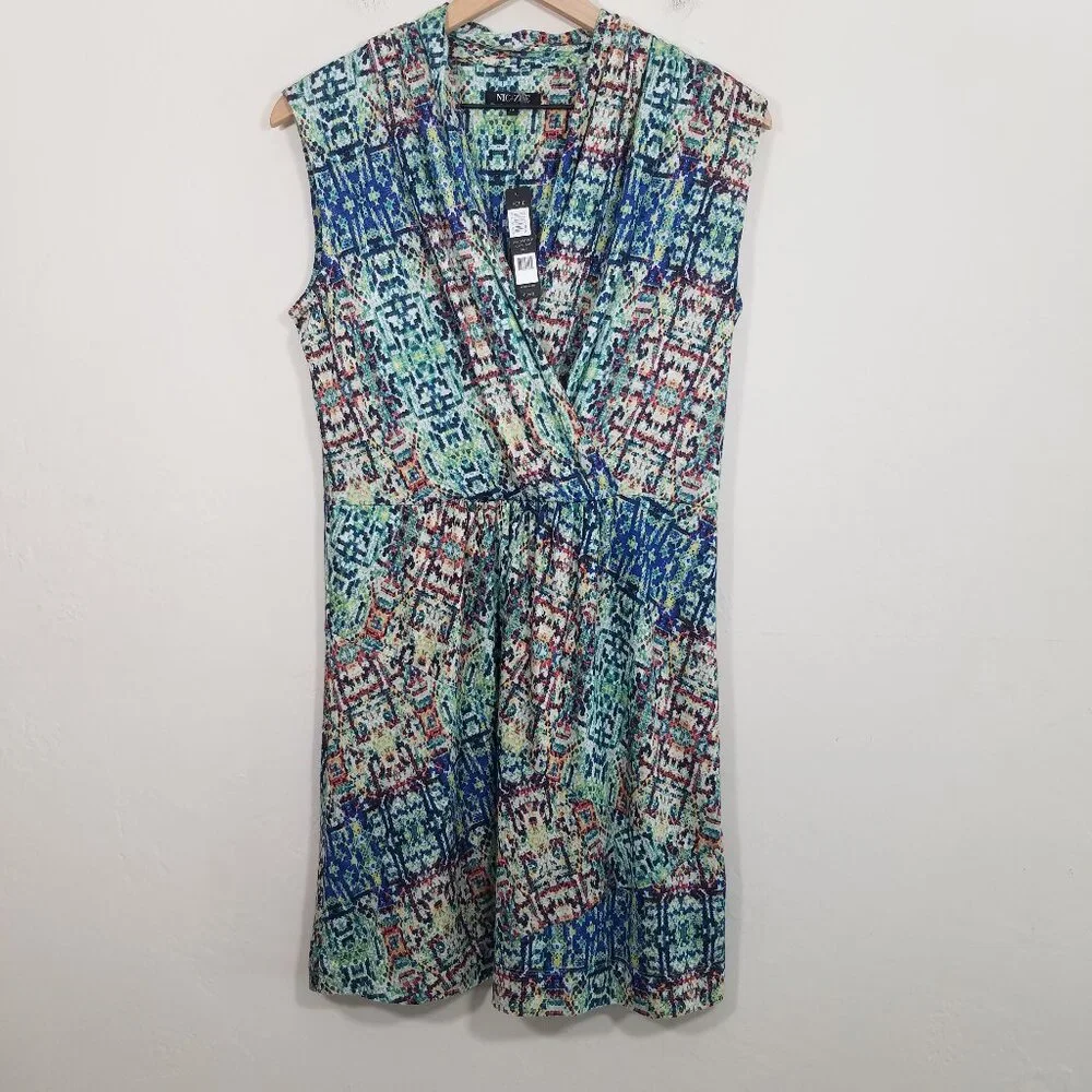NWT NIC+ZOE Petite Multicolor Sleeveless Dress Size PS
